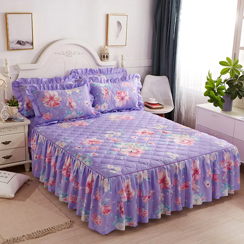 

Padded Princess Bed Skirt with Pillow Case with Bedding Article Simmons Protective Cover EBay