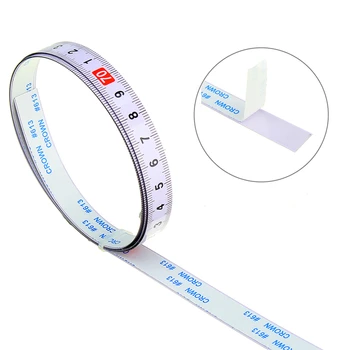 

Self Adhesive Metric Ruler Miter Track Tape Measure Steel Miter Saw Scale For T-track Router Table Band Saw Woodworking Tool