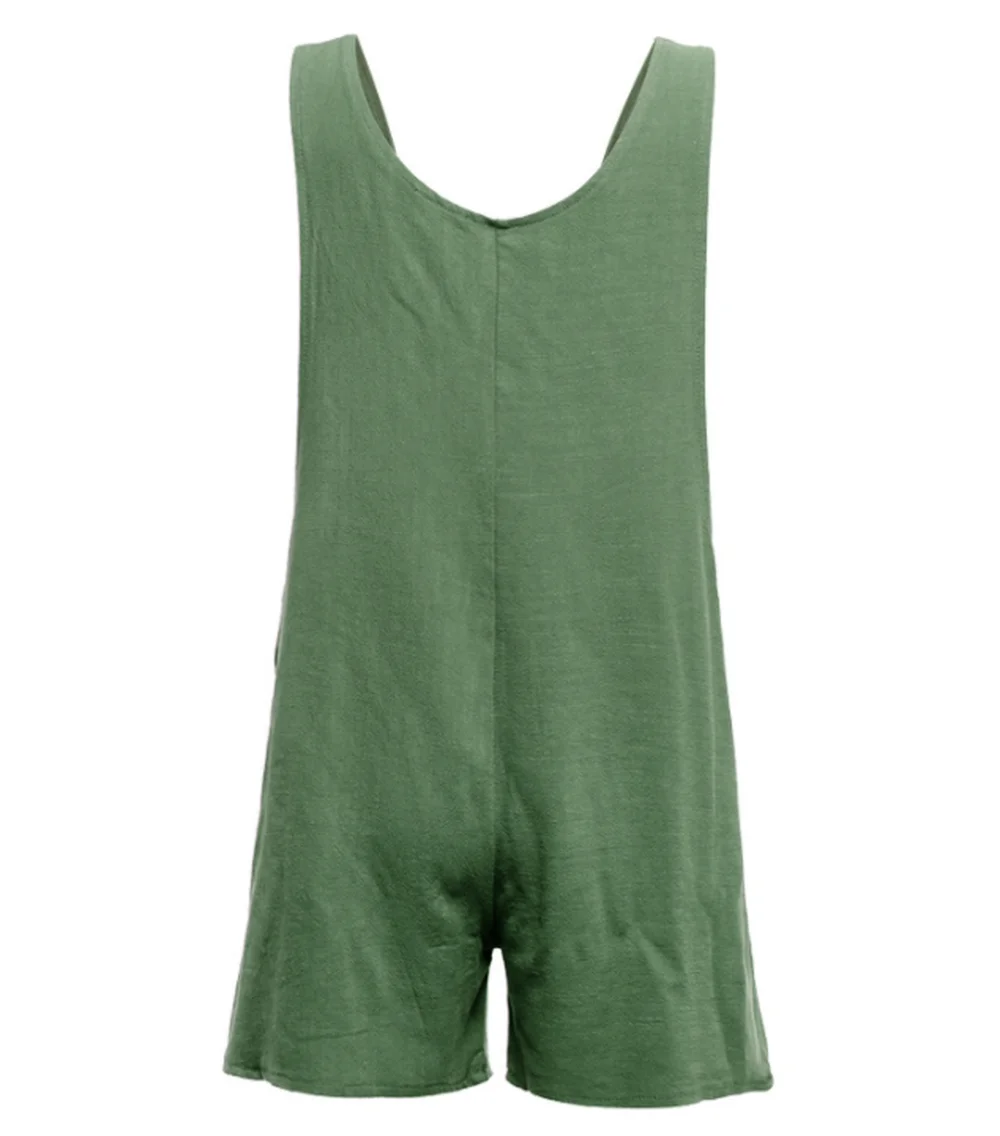 Комбинезон женский из хлопка и льна 2020|Комбинезоны c шортами| |