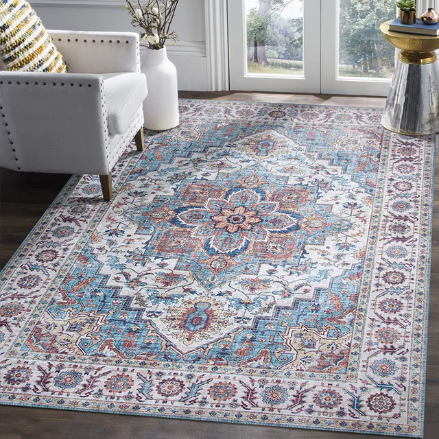 Moroccan Carpet for Living Room Bedroom Retro American Area Rug Home Coffee Table Floor Mat Vintage Persian Rugs And Carpets 1