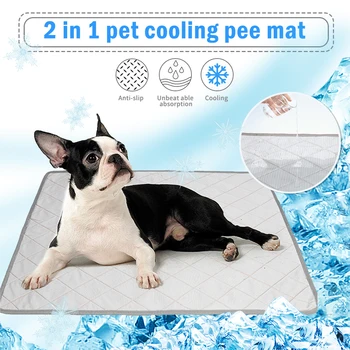 

2 In 1 Pet Dog Pee Mat Waterproof Reusable Dog Bed Mats Dog Urine Pad Puppy Pee Absorbing Pad Rug For Pet Training Cover