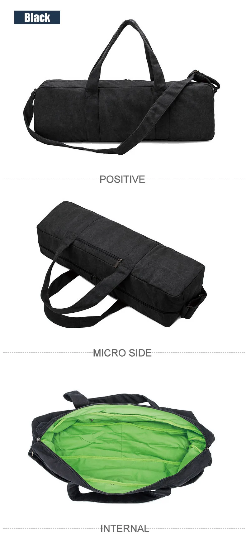 Canvas Yoga Mat Bag Fitness Gym Bags For Women Training Gymtas Sports Tas Shouder Pilates Yoga Mat Carrier Bag Solid XA24WA