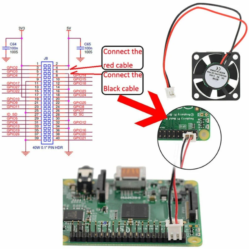 Для Raspberry Pi 3 Model B+ Прозрачный чехол в коробке+ вентилятор охлаждения+ алюминиевый радиатор