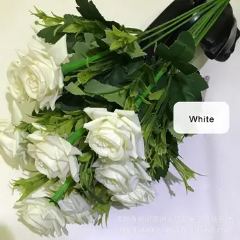 

10 heads lot Artificial Flowers Rose Flower for Wedding Party Birthday Home Decoration Fake Silk Flowers DIY Decorative Flower