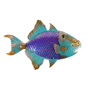 

Fish metal wall sticker glass fish animal wall artwork children's room living room bathroom home decoration wall sticker