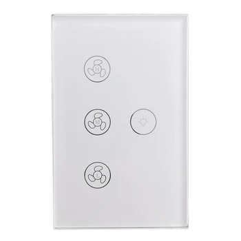 

Smart WiFi Fan Light Switch Wall-mounted Ceiling Fan Light Switch Available For Alexa Google Home Assistant