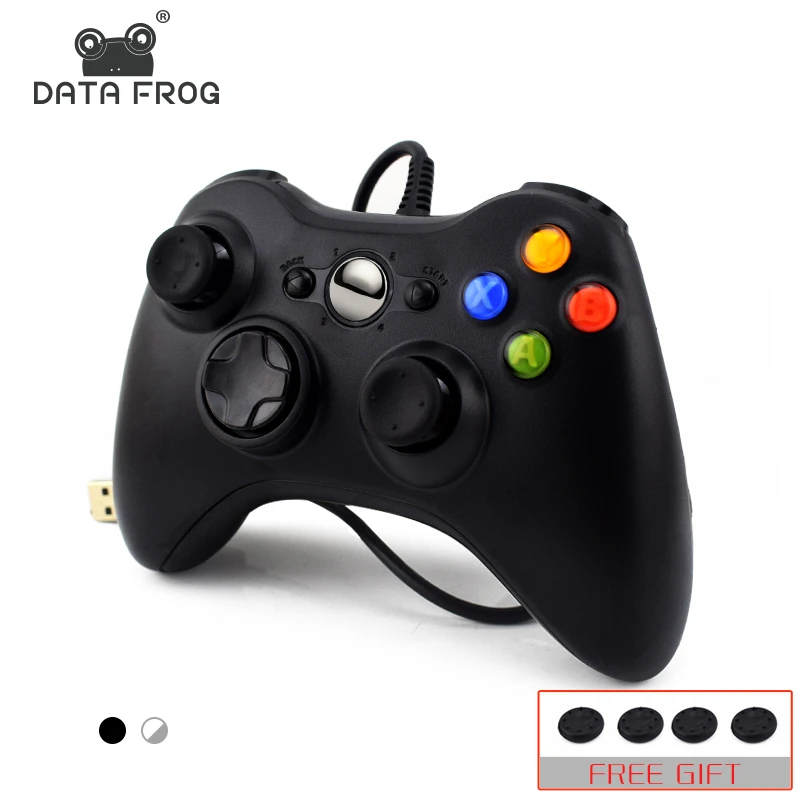 Data Frog Usb Wired Gamepad For Xbox 360 Slim Controller For Windows 7 8 10 Microsoft Pc Controller Support For Steam Game Wired Gamepad Gamepad For Xbox 360usb Gamepad Aliexpress
