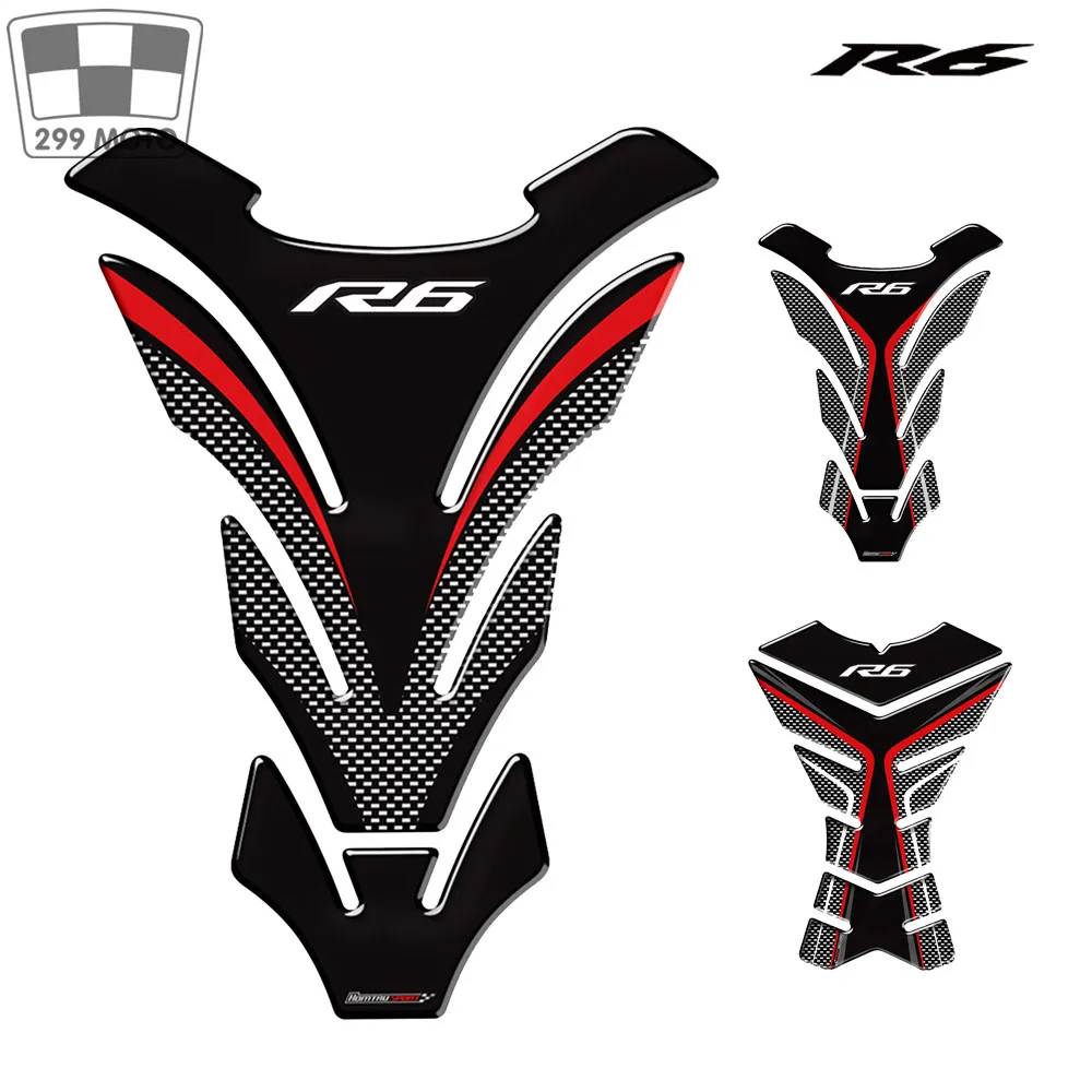 

3D Motorcycle Tank Protector Case forYamaha R6 YZF-R6 1998-2018 Tank Decal Stickers 2009, 2010, 2015, 2017