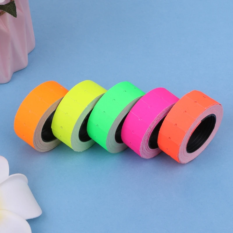 

Retail tags 1 Roll 500PCS Colorful Adhesive Price Tag Paper Price label Mark Sticker for MX-5500 Price Tag Gun lableller