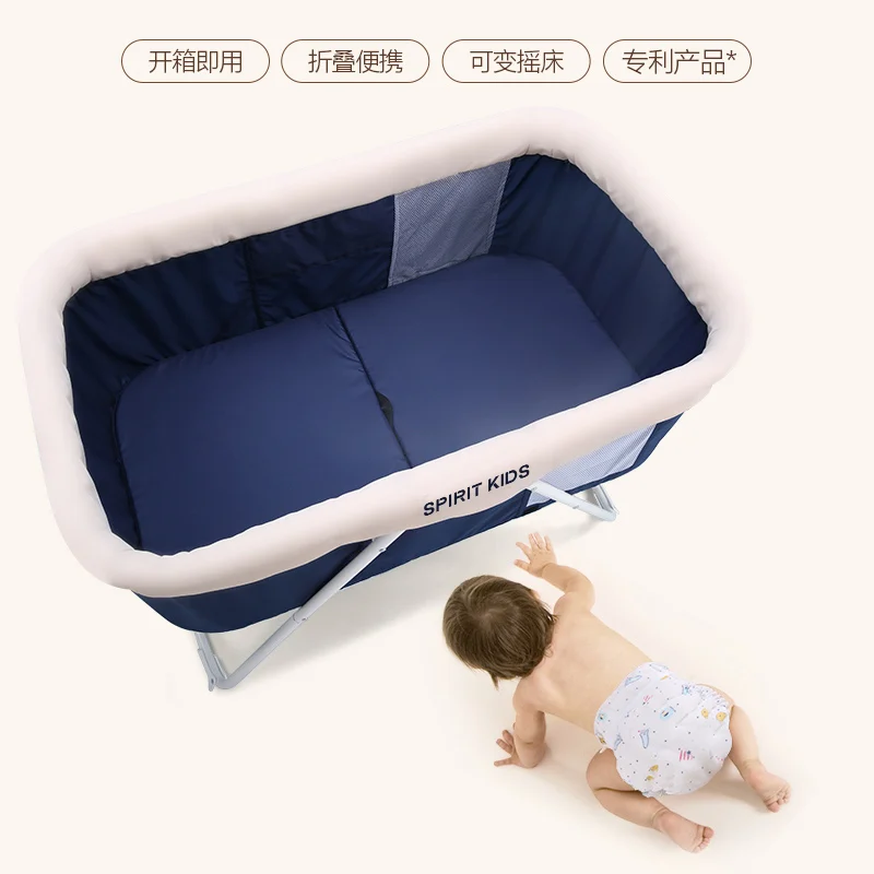 Lightweight crib European-free installation multi-function shaker foldable baby bed portable cradle