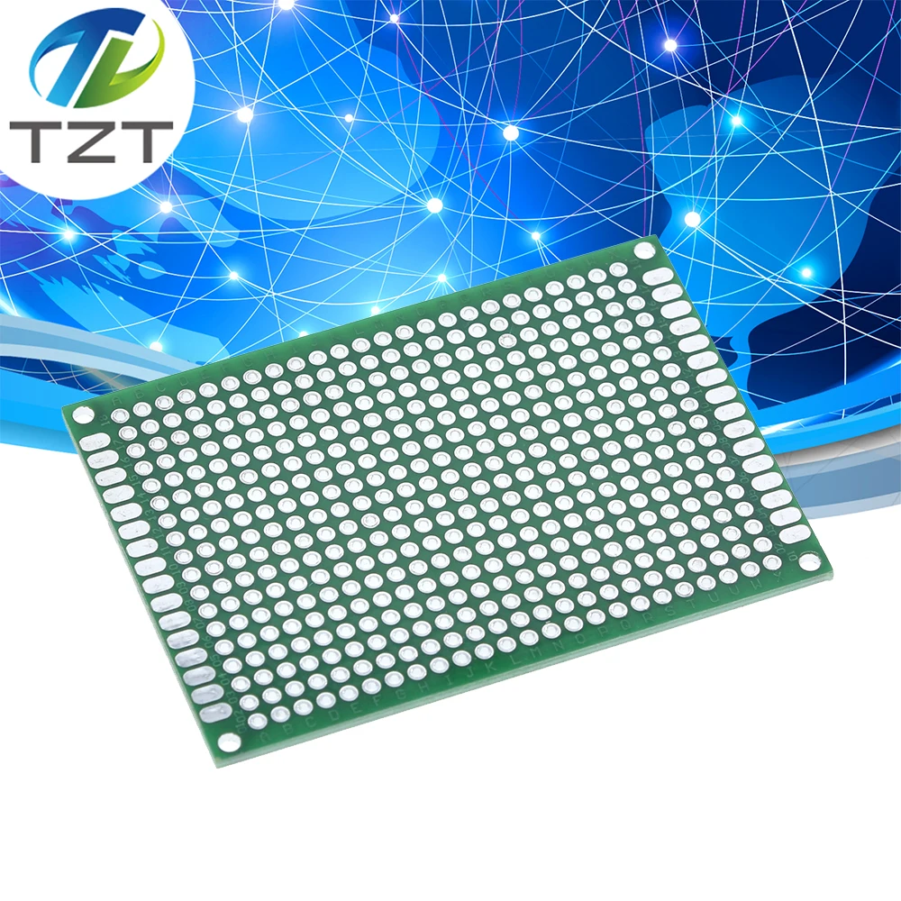 10 шт Двухсторонний Прототип PCB Луженая универсальная плата 5x7 5*7 см зеленая|board