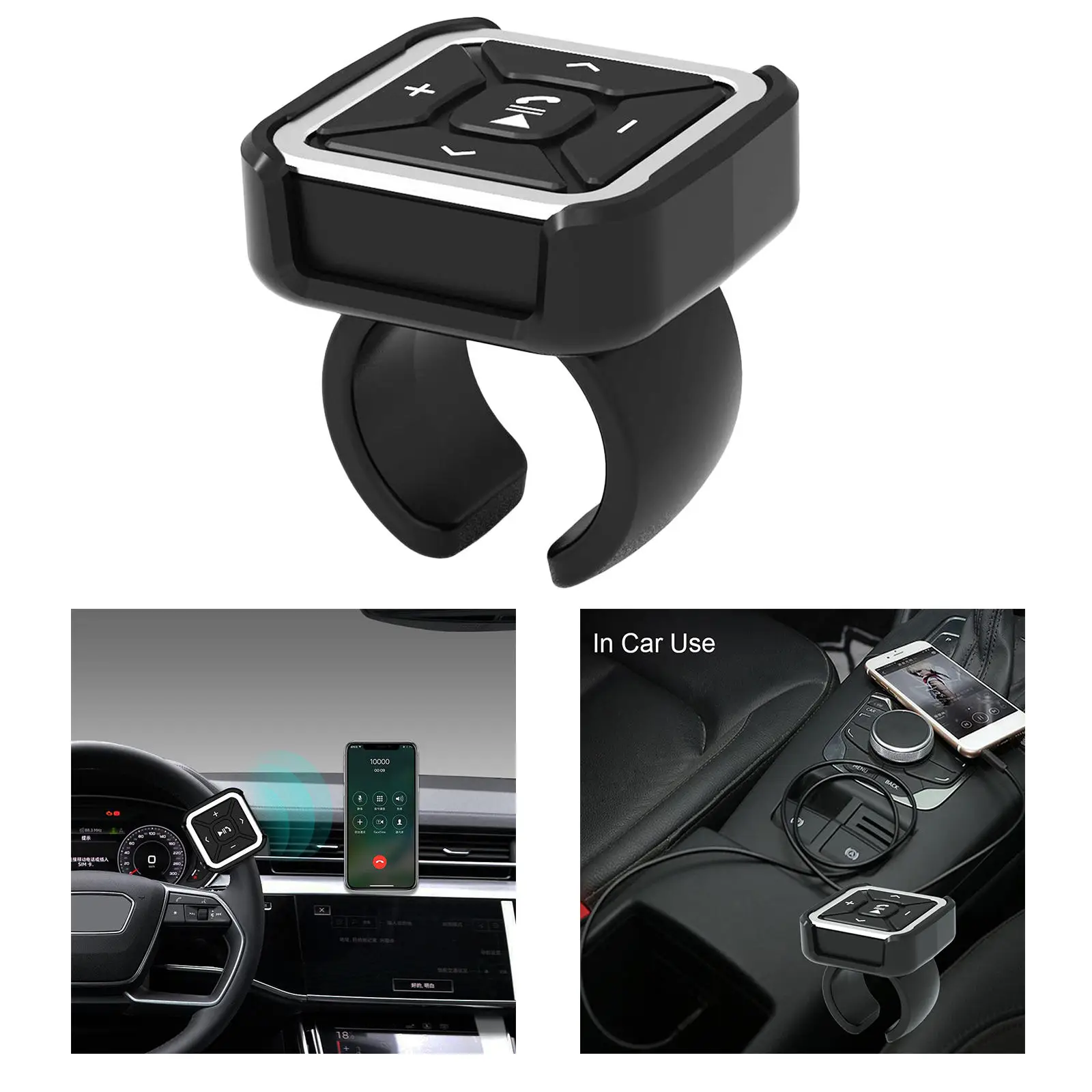 NEW Media Audio Music Remote Control Button Car Steering Wheel Bike Mount 