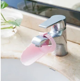 1 pc Silicone cute leaf design kid Faucet Extender Baby Tubs Kids Rubber Hand Washing Bathroom faucet Sink Water Reach Faucet