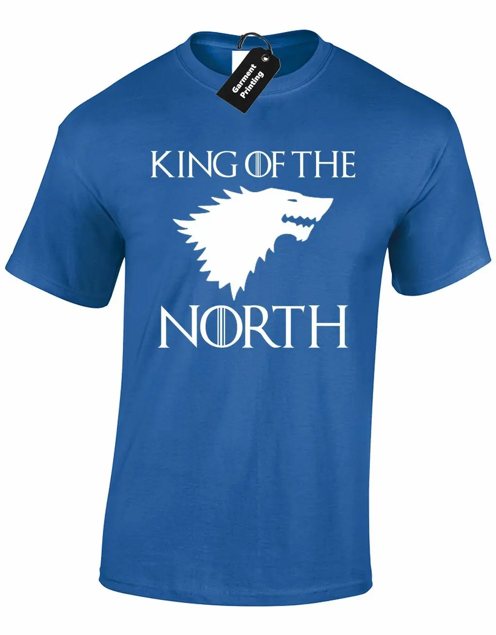 Мужская футболка KING OF THE NORTH ROBB JON WALL Белый Уокер гигантский меч ворона|Футболки| |