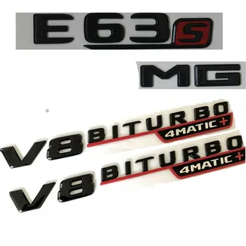 

Gloss Black Red E63s V8 BITURBO 4MATIC+ Badge Emblems for Mercedes W213 AMG