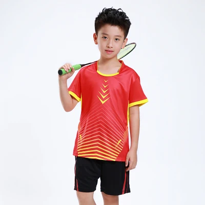 Children team game Table Tennis Sports Suit Boys girl Running Training Uniform Badminton Shirt with Shorts Kids Sport sets badminton t shirt badminton set sports wear set