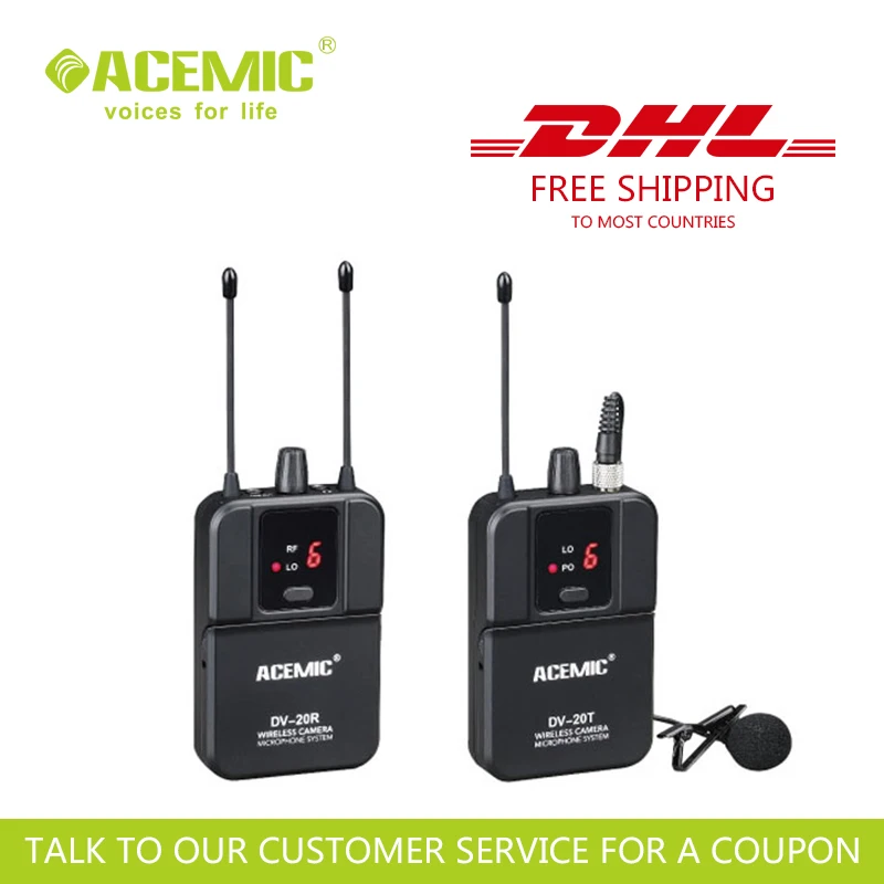 

FREE SHIPPING ACEMIC DV-20 wireless digital recording microphone stable signal