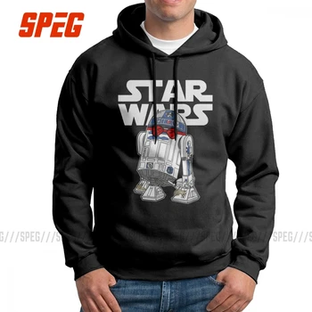 

Man Hooded Sweatshirts Star Wars R2-D2 100% Cotton Printed Funny Hoodies Hooded Tops