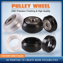 

1/3/6/12/24/50/100pcs 3D Printer Plastic Wheel POM Big Models Passive Round wheel Idler Pulley Gear for CNC Openbuilds V-Slot