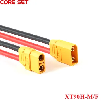 

2 Pcs/ 1 pair XT90H Male Female Plug Connection Cable with Sheath Housing RC Aircraft Lipo Battery XT90H-M XT90H-F