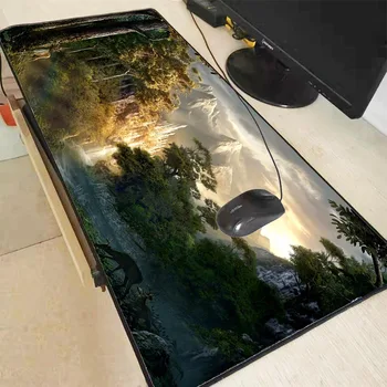 

ZSUXTC Deer In Forest Computer Mouse Pad Gaming Large Gamer XXL Mause Carpet PC Desk Mat Keyboard