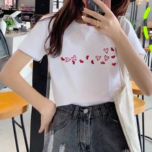 Special Price Fashion Women T Shirt Harajuku Love shaped Tshirt 90s Painting Ulzzang Casual Tops Tees T-shirt Female Clothes