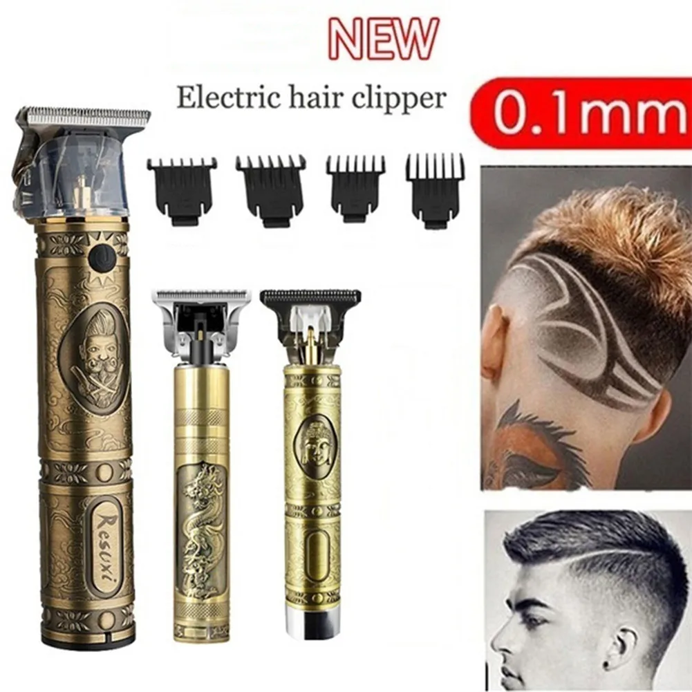 

USB Rechargeable Hair Trimmer Professional Electric Hair Clipper Men's Haircut Adjustable Ceramic Blade Hair Cutting Machine