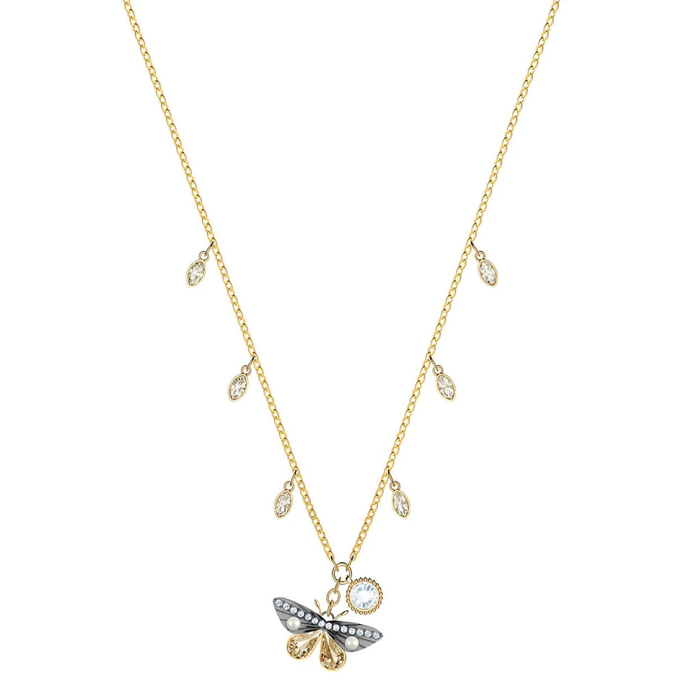 

SWA RO 2019 New MAGNETIC Necklace Female Shiny Crystal Butterfly Give Mommy Girlfriend the Best Choice Jewelry Birthday Gift