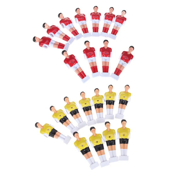 22 PCS Red & Yellow Foosball Men Table Soccer Player Indoor Game for Football Lovers