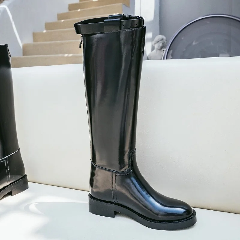 MEZEREON Mid Calf Women's high boots Classic Style Woman Winter Boots