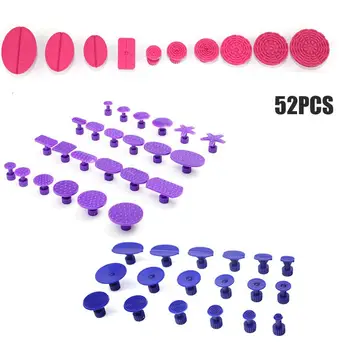 

52pc Auto Repair Tools Kits Durable Plastic Ding Glue Tabs Painless Dent Repair Paintless Car Body Dent Remover Glue Puller Tabs