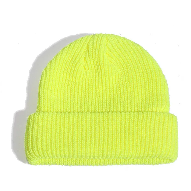 Fashion Hip Hop Beanie Knitted Hat Men Skullcap Women Winter Warm Brimless Baggy Melon Cap Cuff Docker Fisherman Beanies Hats W
