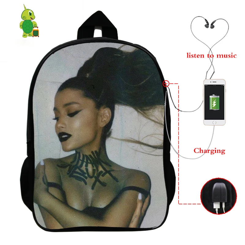 Ariana большая сумка-рюкзак для мужчин и женщин рюкзак USB зарядка Рюкзак для ноутбука школьные сумки для подростков дорожные сумки на плечо - Цвет: 5