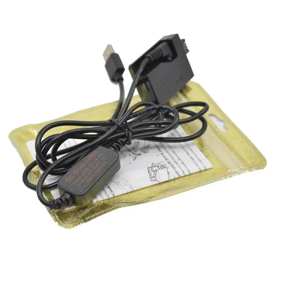 USB ACK-E5 mobile power bank charger cable+LP-E5 LPE5 dummy battery DR-E5 DC Coupler for Canon EOS 450D 500D 1000D XS XSi T1i