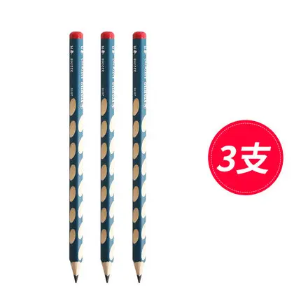 3PCS Stabilo 322, треугольный карандаш с толстым отверстием, HB, для детей, начинающих, коррекция, ручка, против укуса, практичный карандаш - Цвет: 3PCS