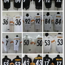 Stitiched, Питтсбург s Antonio коричневый Бен Roethlisberger Хит Миллер Джеймс Харрисон Jerome Bettis Maurkice Pouncey Jerome