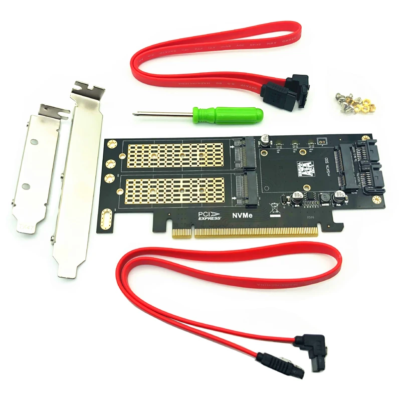 Nvme Ssd Ngff para Pcie 3.0 X16 Adaptador Chave m Chave b Msata Pci Express 3.0 M.2 Nvme Ssd Conversor Sata Ssd Conversor em Conversor Riser m2 - Imagem 4