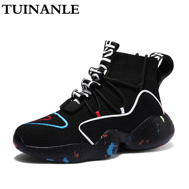 Sneakers Women Vulcanized-Shoes TUINANLE Black White Fashion Ladies Flats High-Heel Casual