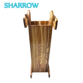 

1pc Wooden Bow Stand Arrows Holder Recurve Compound Longbow Crossbow Show Display Arrow Quiver For Shooting Archery Accessories