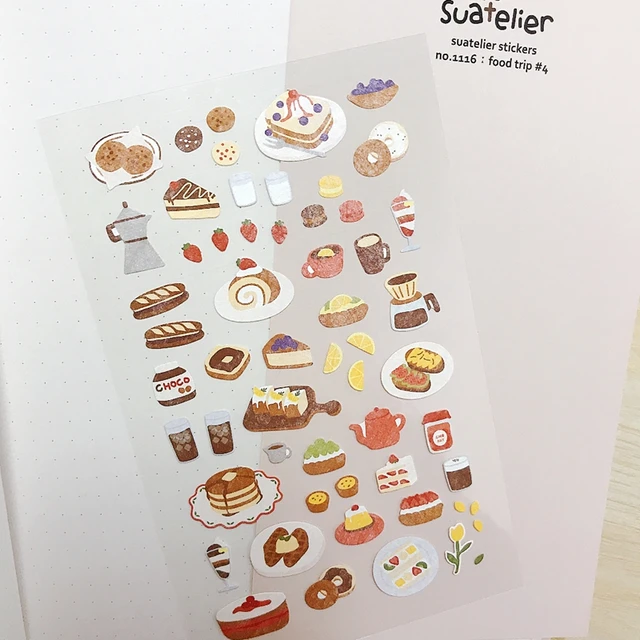 Suatelier Food Trip, Scrapbooking Diary, Food Trip Stickers