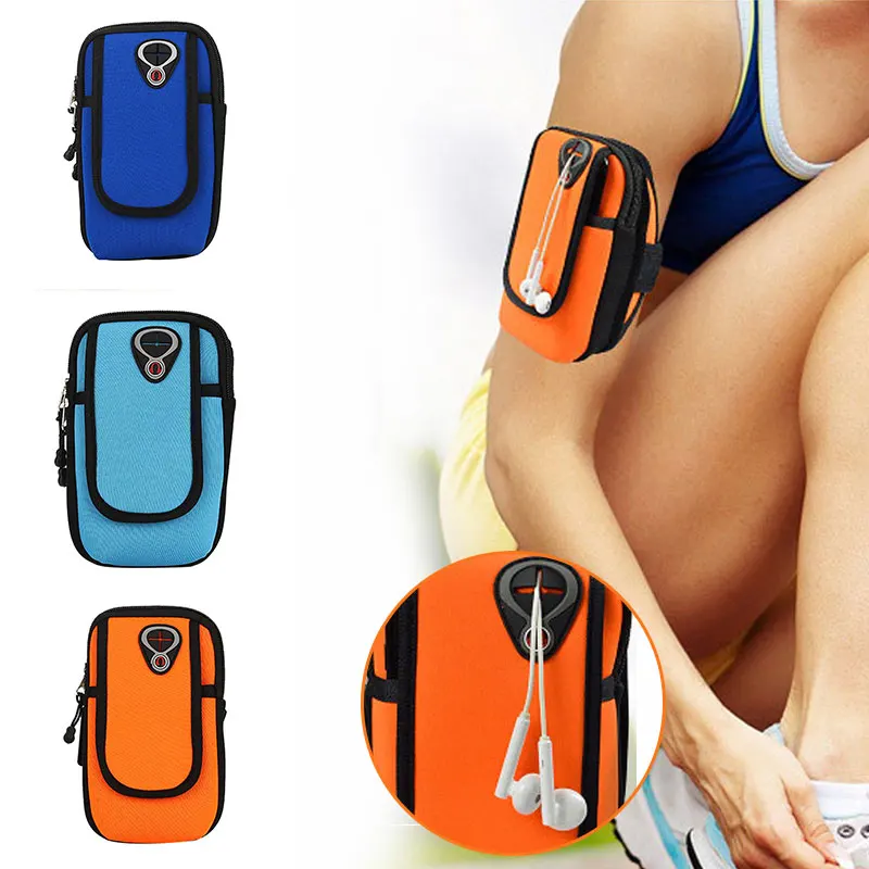 Arm Band Wrist Wrap Pockets Packet Nylon 3color Fishing Sport Riding Arm Package Run Mountaineering Outdoor