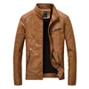Green Faux Leather Jacket for Men, Padded Thin Velvet Motorcycle Coat, Casual Outwear, Loose Overcoat, Plus Size, 3XL, 5XL 3