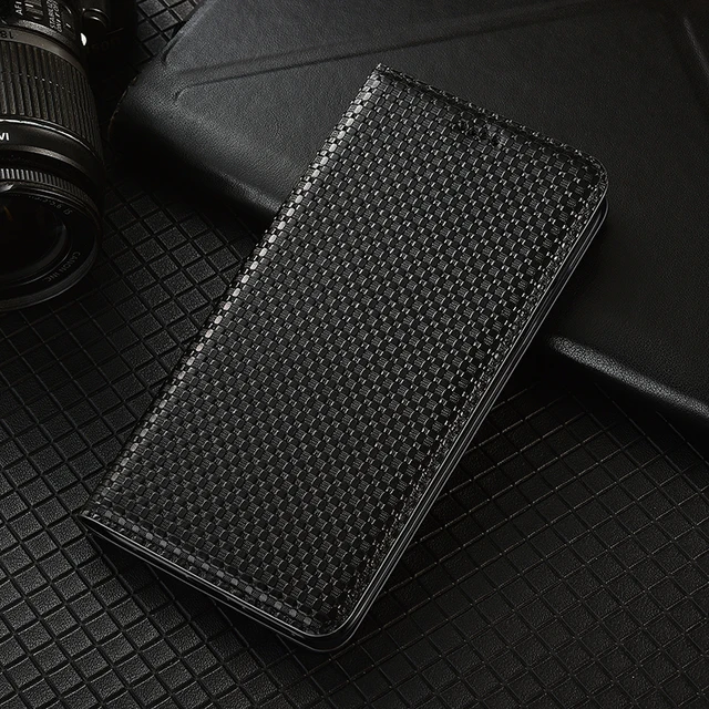 Luxury Genuine Leather Magnetic Flip Cover Case For XiaoMi Poco X2 X3 NFC F1 F2 M2 M3 Pro Mobile Phone Cover black