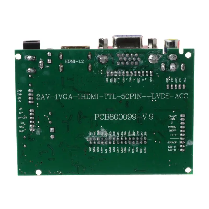 

1Set 10.1" HDMI+2AV+VGA LCD Driver Controller Board Kit 1024x600 Panel Module