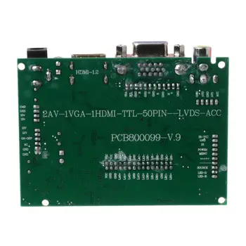 

1Set 10.1" HDMI+2AV+VGA LCD Driver Controller Board Kit 1024x600 Panel Module