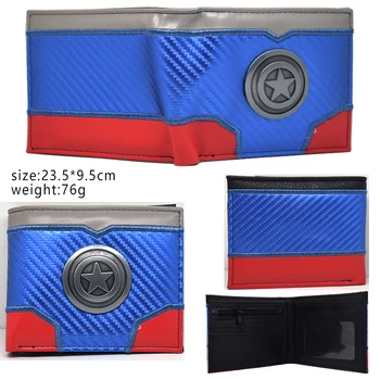 

Comics DC Purse mini wallet Captain America Mens Wallets luxury Animation Cartoon Super Hero Card Holder Bags PVC Gift Purse