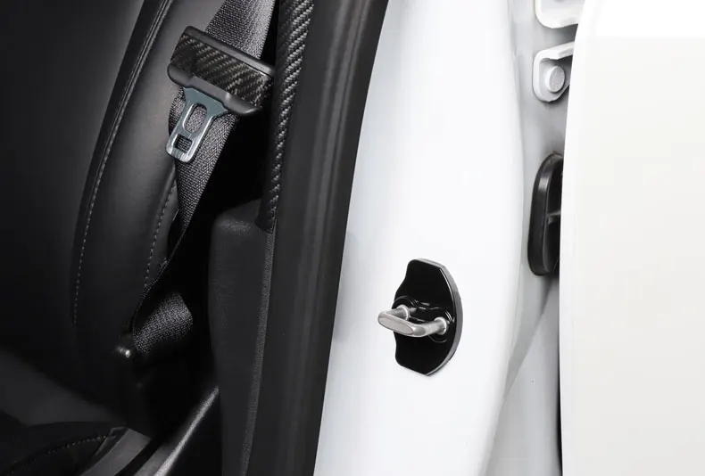 Tesla Model 3 Car-Styling Door Lock Cover Auto Emblems Case Car Door Lock Cover ABS Protection Cap Accessories
