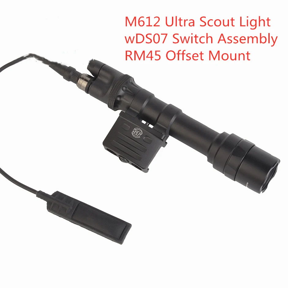 Тактическое оружие для страйкбола пистолет Супер легкий Surefir M612 ультра 350 лм лампа Тактический Скаут фонарь для ружья светодиодный версия
