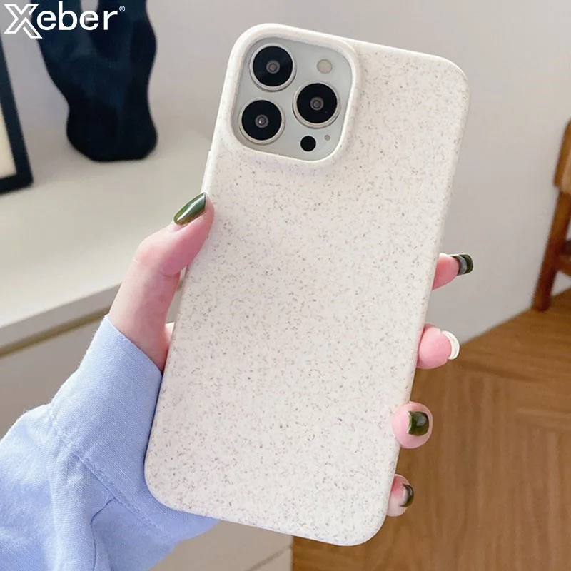 Экологичный Мягкий силиконовый чехол пшеницы для телефона iPhone 12 11 13 Pro Max Mini X XR XS 7 8