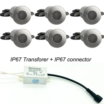 

downlight 1Watt 3Watt CREE 12-24Volt IP67 Mini Led grille with power transformer + wires + Connector outdoor spot lighting